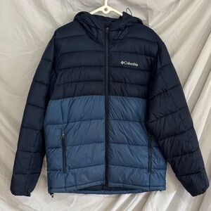 Columbia Two-Tone Blue Hooded Jacket